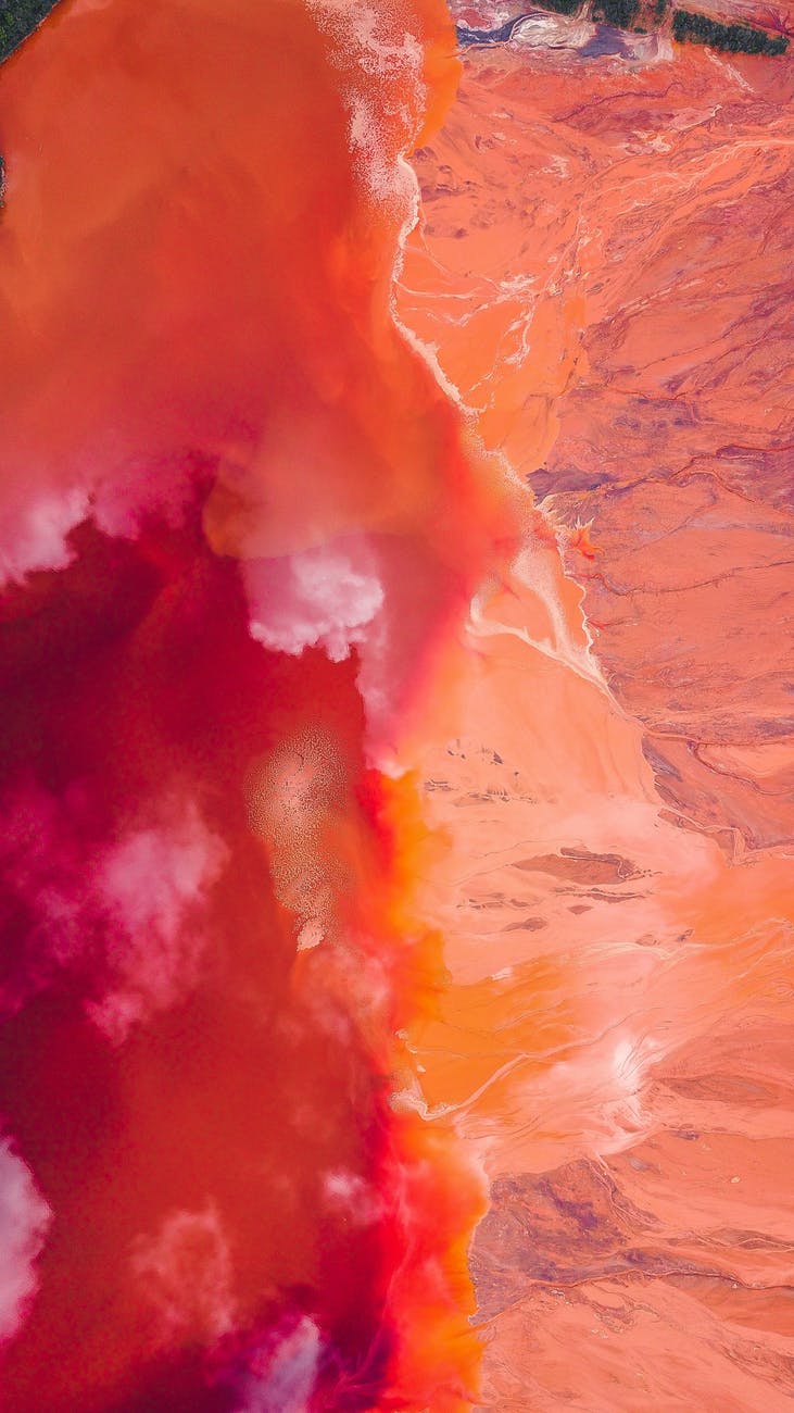 red orange waves wallpaper